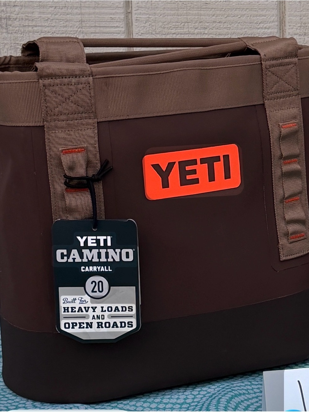 Yeti 20 Camino Carryall Wetlands Brown with Orange Logo Retired